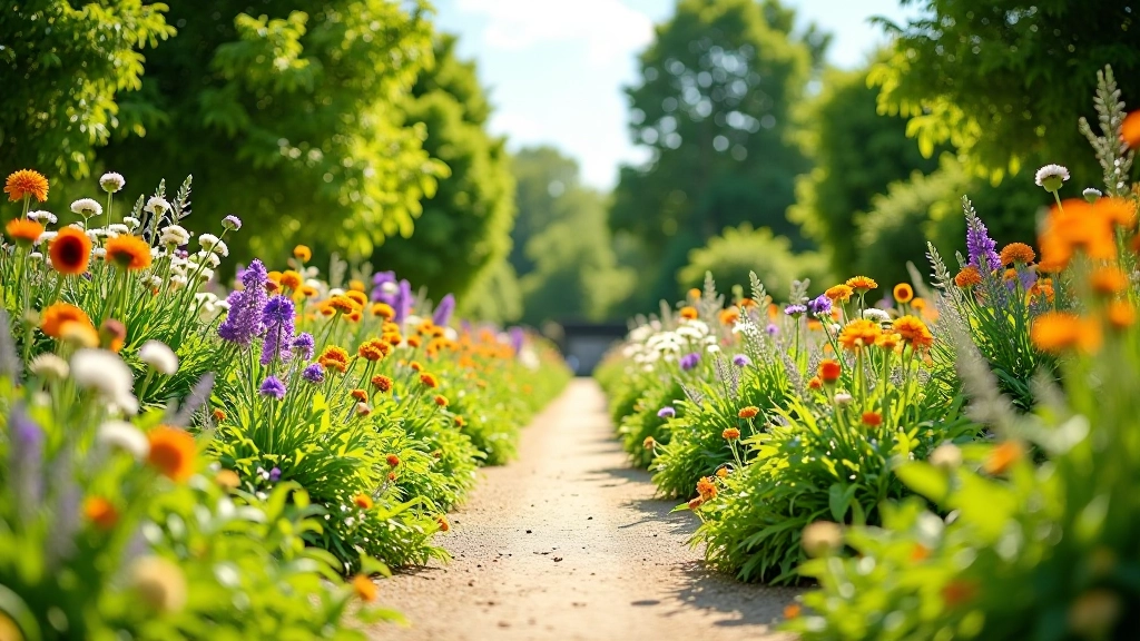 Tuin van Appeltern met verschillende tuinstijlen, kleurrijke bloemen en paden